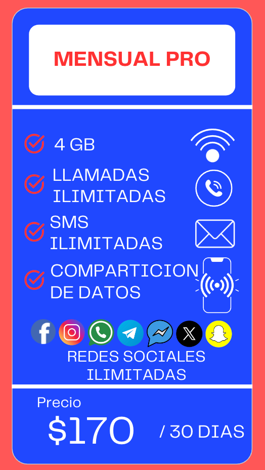 PAQUETE MENSUAL PRO